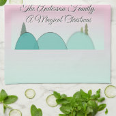 Pastel Maanverlichte Winter Harmonie Theedoek (Gevouwen)