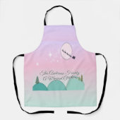 Pastel Maanverlichte Winterdroom Schort (Voorkant)