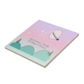 Pastel Maanverlichte Winterdroom Tegeltje (Zijkant)