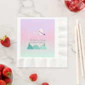 Pastel Maanverlichte Winterwensen Servet (Insitu)