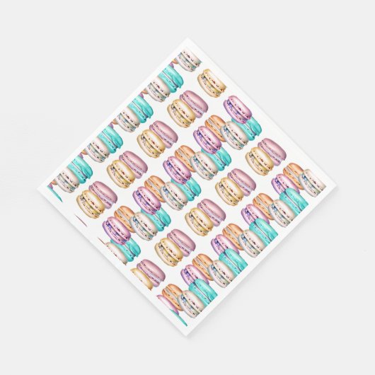 Pastel Macaron Cookie Thema Verjaardagsfeestje Servet (Hoek)