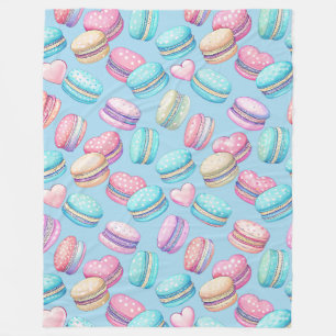 Pastel Macaron Grote Fleece Deken