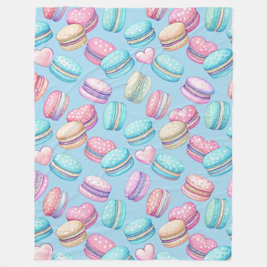 Pastel Macaron Grote Fleece Deken (Voorkant)