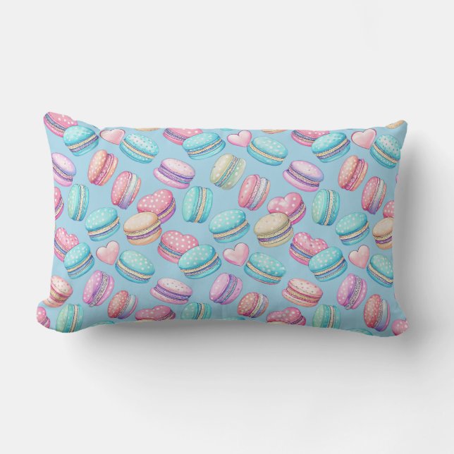 Pastel Macaron Lumbar Pillow Kussen (Voorkant)