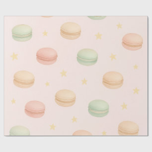 Pastel Macaron & Stars Watercolor Inpakpapier