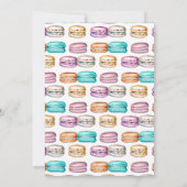 Pastel Macaron thema verjaardagsfeest Kaart (Achterkant)