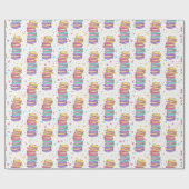 Pastel Macaron Verjaardag Cadeaupapier (Vlak)