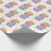 Pastel Macaron Verjaardag Cadeaupapier (Hoek)