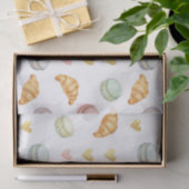 Pastel Macarons and Croissants Seamless Pattern Tissuepapier (Geschenk)