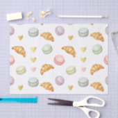 Pastel Macarons and Croissants Seamless Pattern Tissuepapier (Craft)