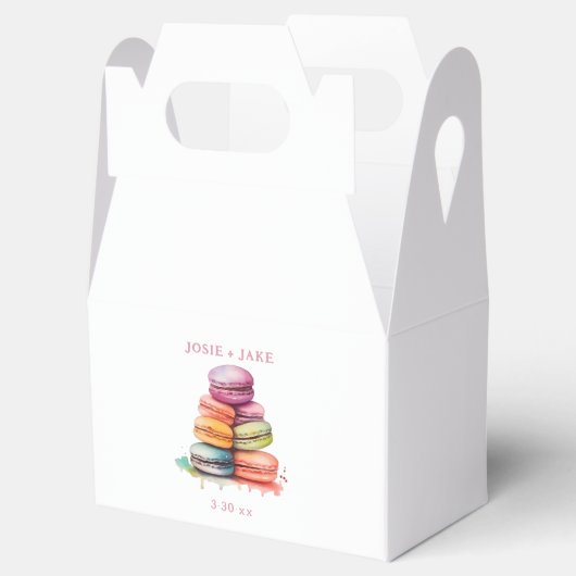 Pastel Macarons Bruiloft gunst geschenkdoos Bedankdoosjes (Geopend)