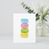 Pastel Macarons Kleurpotlood Briefkaart (Staand voorkant)