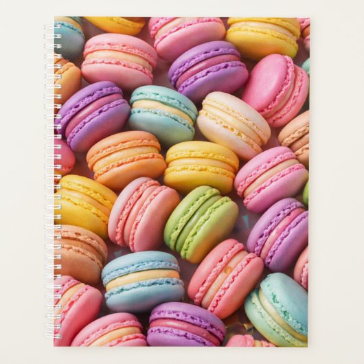 Pastel Macarons Planner Hoesje (Voorkant)