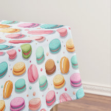 Pastel Macarons Theme Party Tablecloth