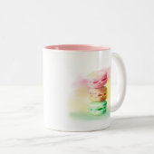 Pastel Macaroon Triplet Stacks Tweekleurige Koffiemok (Voorkant rechts)