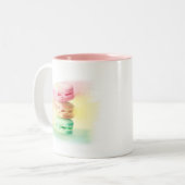 Pastel Macaroon Triplet Stacks Tweekleurige Koffiemok (Voorkant links)