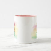 Pastel Macaroon Triplet Stacks Tweekleurige Koffiemok (Center)