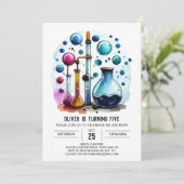 Pastel Mad Scientist Chemistry Verjaardag Kaart (Staand voorkant)