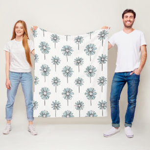 Pastel Madeliefje Lijn Kunst Streep Fleece Deken