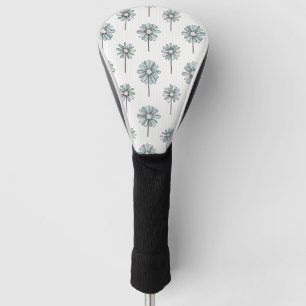 Pastel Madeliefje Lijn Kunst Streep Golfheadcover