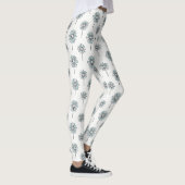 Pastel Madeliefje Lijn Kunst Streep Leggings (Rechts)