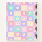 Pastel Madeliefjes Schachbrett Notitieboek (Achterkant)