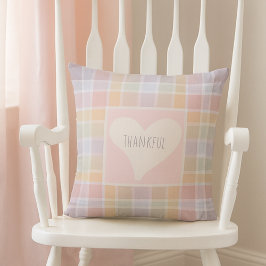 Pastel Madras Custom Throw Pillow for Nursery Kussen