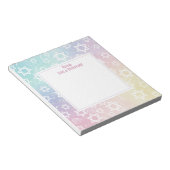 Pastel Magen Ster van David gepersonaliseerde mits Notitieblok (Schuin)