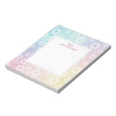 Pastel Magen Ster van David gepersonaliseerde mits Notitieblok (Linkerzijde)