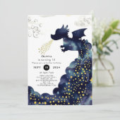 Pastel Magic Dragon Verjaardag Kaart (Staand voorkant)