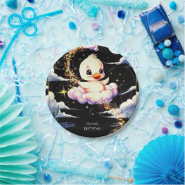 Pastel Magic Duck Verjaardag Papieren Bordje
