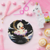 Pastel Magic Duck Verjaardag Papieren Bordje (Feest)
