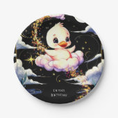 Pastel Magic Duck Verjaardag Papieren Bordje (Voorkant)