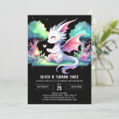 Pastel Magical Dragon Verjaardag Kaart (Staand voorkant)
