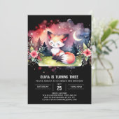 Pastel Magical Fox Verjaardag digitaal Kaart (Staand voorkant)