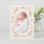 Pastel Magical Meadow Fotogeboorteaankondiging Aankondiging (Staand voorkant)