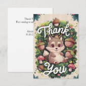 Pastel Magical Wolf Bedankkaart (Voorkant / Achterkant)