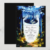 Pastel Magical Woodland Baby shower Kaart (Voorkant / Achterkant)