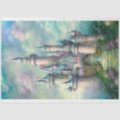 Pastel Magisch Kasteel Tissuepapier (Voorkant)