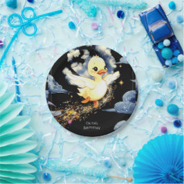 Pastel Magische Eend Verjaardag Papieren Bordje