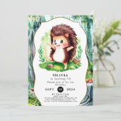 Pastel Magische Egel Verjaardag Kaart (Staand voorkant)