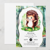 Pastel Magische Egel Verjaardag Kaart (Voorkant / Achterkant)