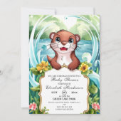 Pastel Magische Otter Baby shower Kaart (Voorkant)