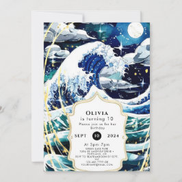 Pastel Magische Plezier Ocean Waves Verjaardag Kaart