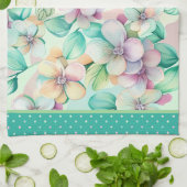 Pastel Magnolia Flowers Theedoek (Gevouwen)