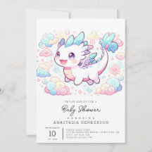 Pastel Majestic Dragon Baby shower