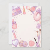 Pastel Make-up Verjaardagsfeestje Kaart (Achterkant)