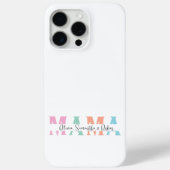 Pastel MAMA Gepersonaliseerde iPhone Case (Achterkant)