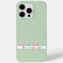 Pastel MAMA Gepersonaliseerde iPhone Case