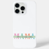 Pastel MAMA Gepersonaliseerde iPhone Case (Achterkant)
